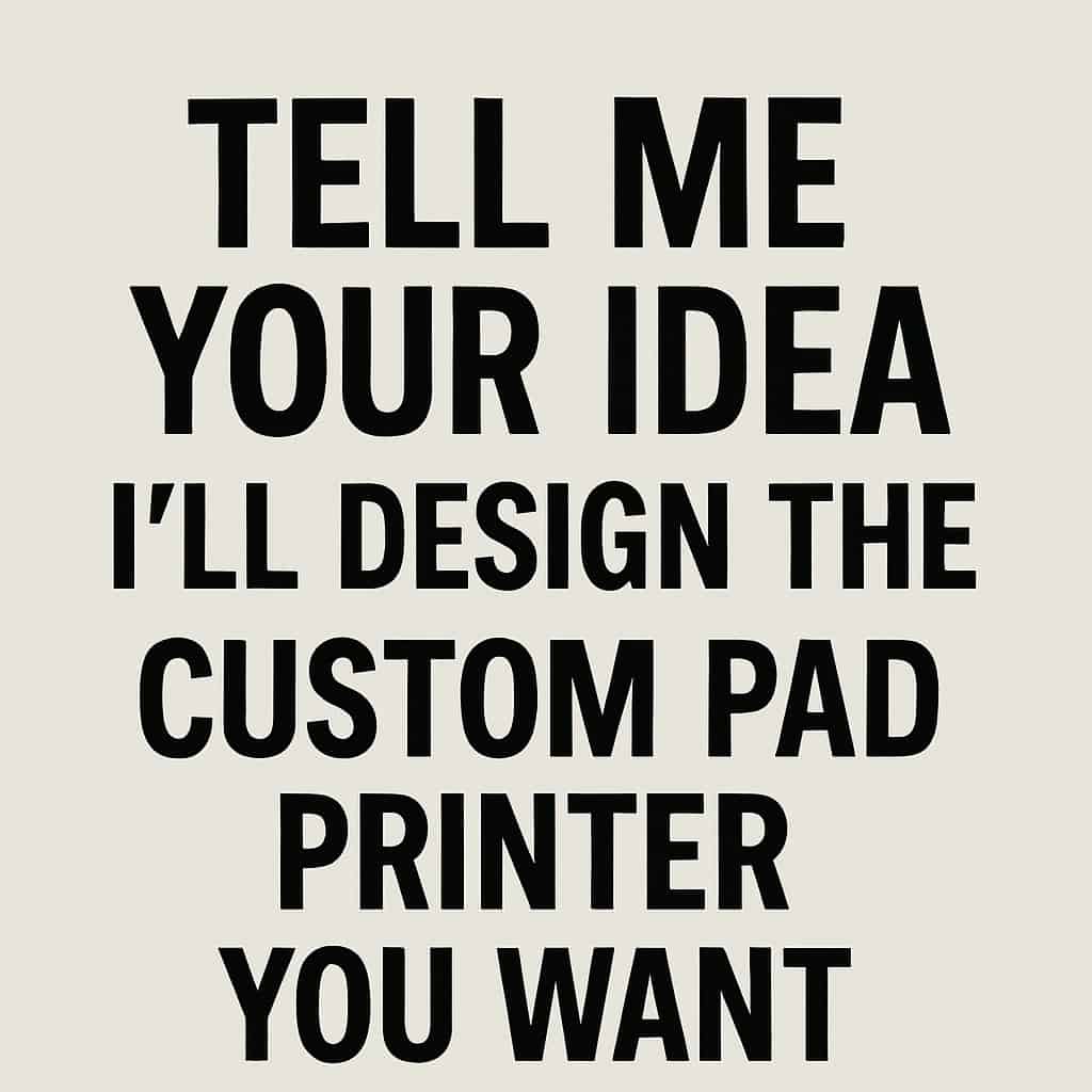 Customized pad printing machine